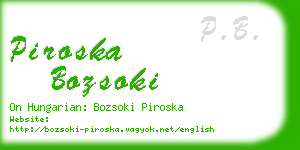 piroska bozsoki business card